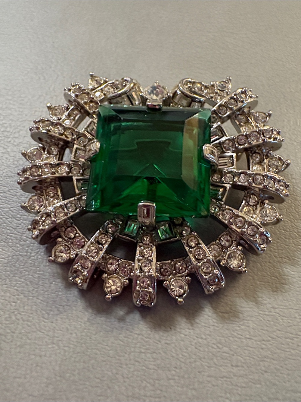 Museum quality replica of Hooker Emerald brooch.